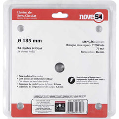 Lâmina de serra circular vídea 185mm 24 dentes Nove54