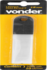 Lâmina para Estilete Largo 18mm Blister 10 peças Vonder