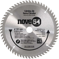 Lâmina Serra Circular Vídea 185mm 60 Dentes Furo 20mm Nove54