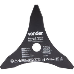 Lâmina 3 Pontas para Roçadeira 255x25,4x3,0mm Vonder