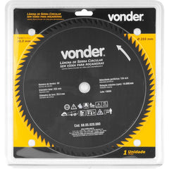 Lâmina Circular p/ Roçadeira s/ Videa 255x20,0x80 Vonder
