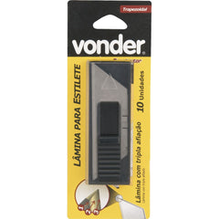 Lamina Para Estilete Trapezoidal Com 10 Peças Cartela - Vond