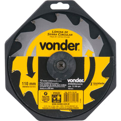 Lâmina Serra Circular Vídea 110x20x2,6mm 12D 12100Rpm Vonder