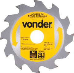 Lâmina Serra Circular Vídea 110x20x2,6mm 12D 12100Rpm Vonder