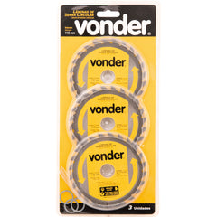 Lamina Serra Circ vídea 110x20x2,6mm 24D Mad 3 pçs Vonder