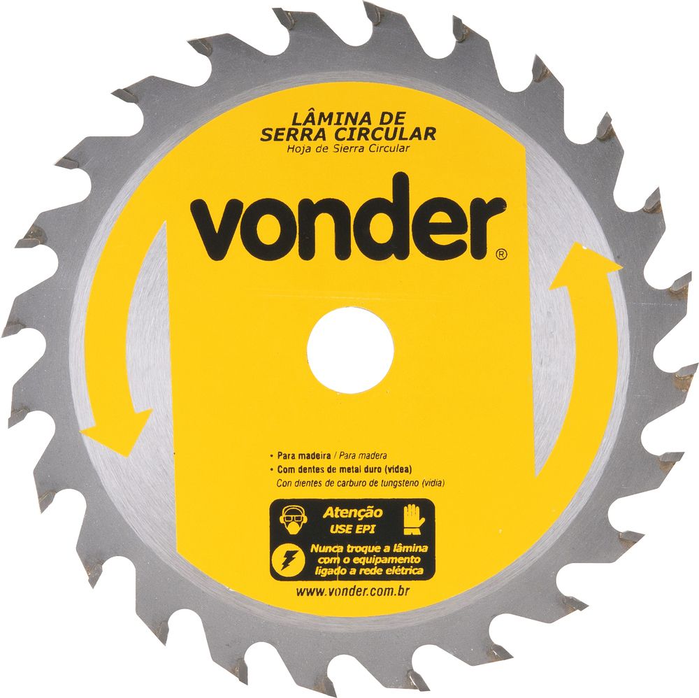 Lamina Serra Circular Vídea 140x16x2,6mm 24 Dentes 9500 Rpm