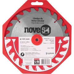 Lamina Serra Circular Vídea 185x20x2,2mm 24 Dentes 7200 Rpm