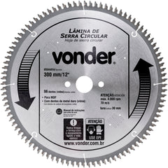 Lâmina Serra Circular Vídea 300x30x3,0mm 96D 4000 Rpm Vonder