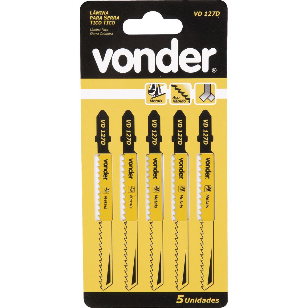 Lâmina Serra Tico-tico Aço Rápido Vd 127d 8dpp T Par Vonder