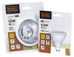 Lâmpada LED AR111 12W 2700K 24° Dimerizável Black+Decker