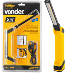 Lanterna Recarregável 5W COB+SMD+UV LRU500 Vonder