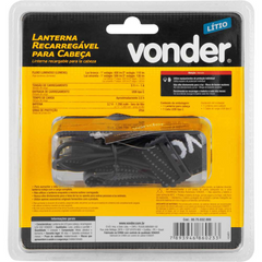 Lanterna LED Recarregável para Cabeça LCV 032 Vonder