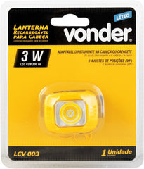 Lanterna Recarregável Para Cabeça Lcv 003 Vonder