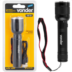 Lanterna Recarregável 400 Lumens Ajuste de Foco LRV400 Vonder