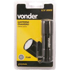 Lanterna 9 leds llv0009 corpo aluminio 3AAA Vonder
