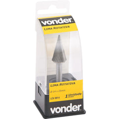 Lima Rotativa Cônica 4mmX13mm com Haste 3mm Vonder