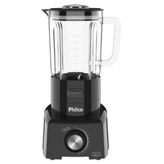 Liquidificador PLQ1350 Turbo Glass 1200W Philco Preto 2,65L Com 6 Lâminas 12 Velocidades 127V