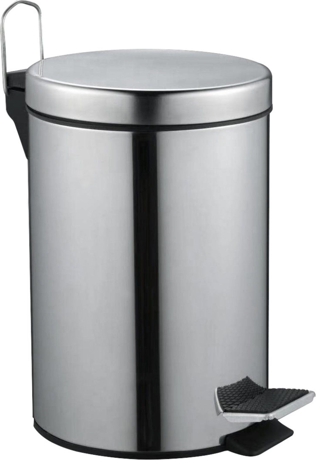 Lixeira Redonda 5 Litros Inox Cinza Vonder