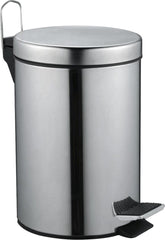 Lixeira Redonda 5 Litros Inox Cinza Vonder