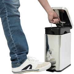 Lixeira Retangular 5 Litros Aço Inox Slin Kala - Guimepa