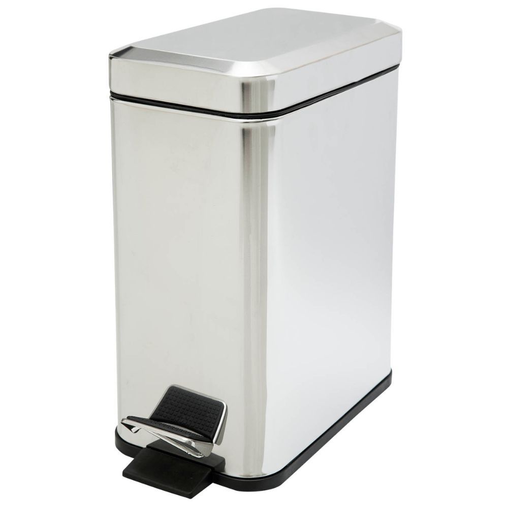 Lixeira Retangular 5 Litros Aço Inox Slin Kala - Guimepa