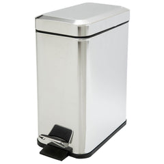 Lixeira Retangular 5 Litros Aço Inox Slin Kala - Guimepa