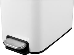 Lixeira Retangular 5 Litros Inox Branca 6356005002 Vonder