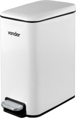Lixeira Retangular 5 Litros Inox Branca 6356005002 Vonder