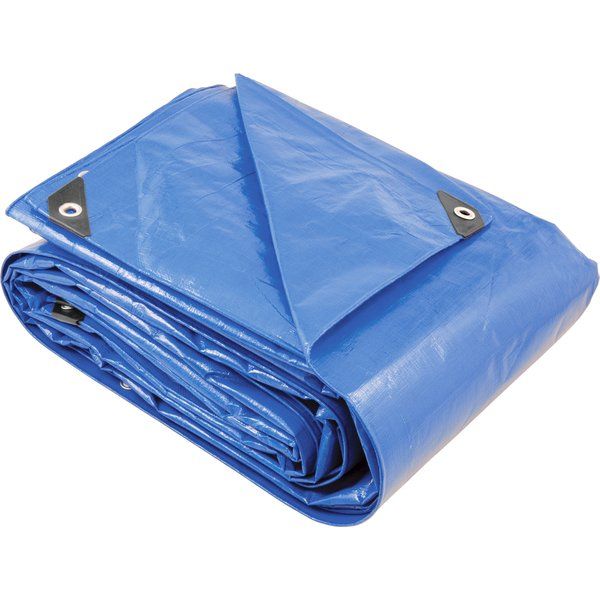 Lona polietileno 10x10m azul 200 micras reforçada Vonder