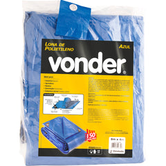 Lona polietileno 5x3m azul 150 micras média Vonder