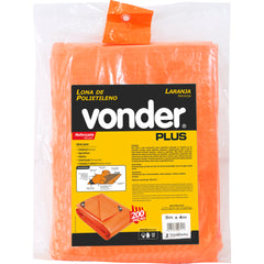 Lona Polietileno 5x3m Laranja 200 Micras Reforçada - Vonder