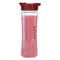 Liquidificador Fit Retrô 300W Philco Vermelho 4 Lâminas Ideal Para Shakes e Vitaminas 220V