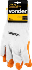 Luva de Malha c/ Látex Mlv 9001 Cor Laranja Tamanho 9 Vonder