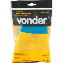 Luva Latex/Neoprene Peq Amarela/Azul - Vonder