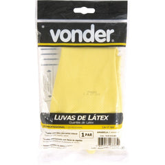 Luva látex m amarela com forro ca17165 Vonder