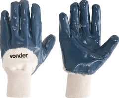 Luva malha revestida xg palma nitrílica azul ca30517 Vonder