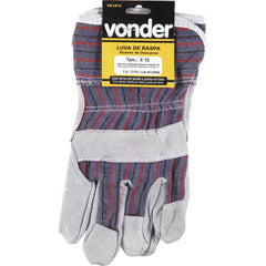 Luva mista 7cm palma raspa dorso lona ca13118 Vonder