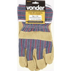 Luva mista 7cm palma vaqueta dorso lona ca29699 Vonder