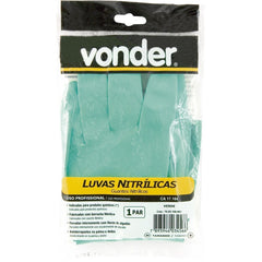 Luva nitrílica m verde com forro ca 17164 Vonder