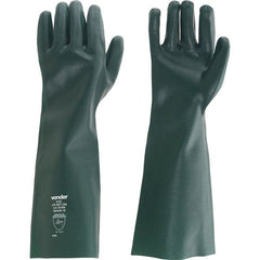 Luva pvc 27cm verde c/ forro lisa tamanho 10 ca33039 Vonder