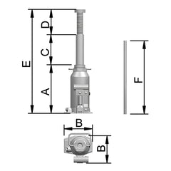 Macaco Garrafa 12 T Hidráulico MT12W Bovenau