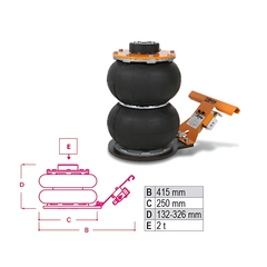 Macaco Hidráulico Pneumático 2 Toneladas 2 Estágios 3061/2T Beta