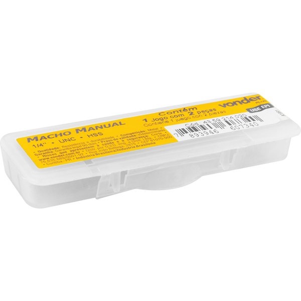 Macho Manual de Aço Rápido 1/4'' Unc Jogo com 2 peças Vonder Plus