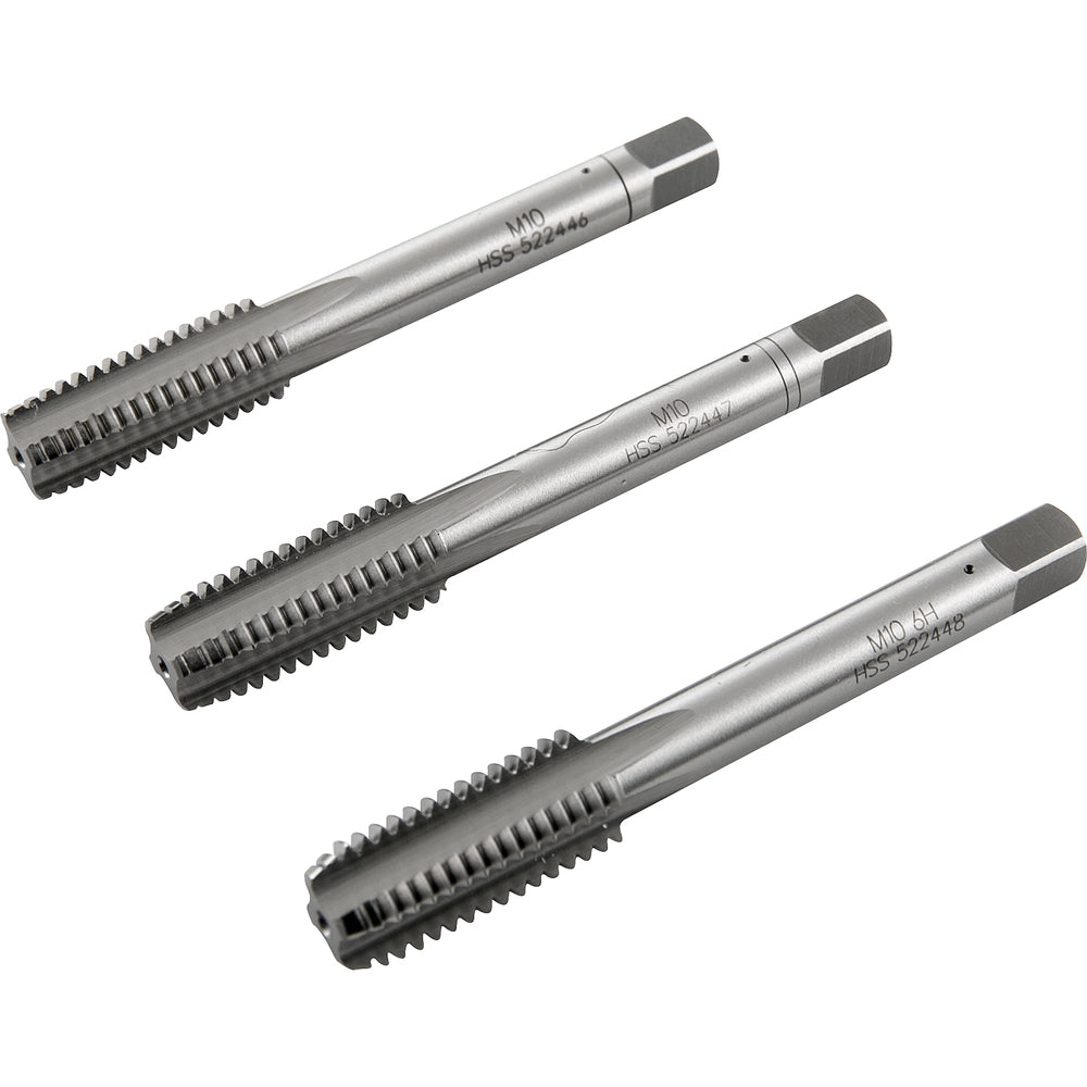 Macho Manual de Aço Rápido 10 mm x 1,50 mm Ma Jogo com 3 peças Vonder Plus