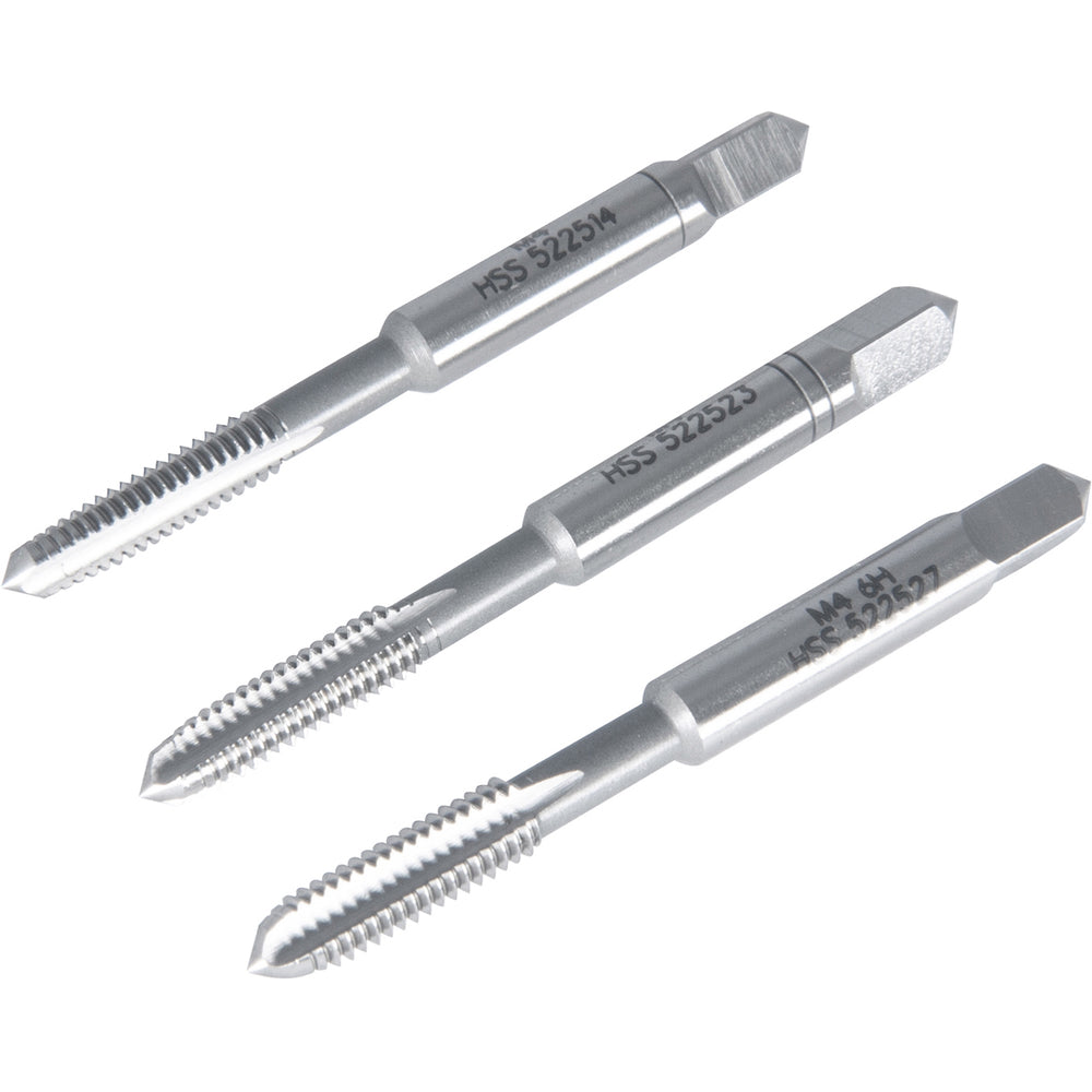 Macho Manual de Aço Rápido 4 mm x 0,70 mm Ma Jogo com 3 peças Vonder Plus