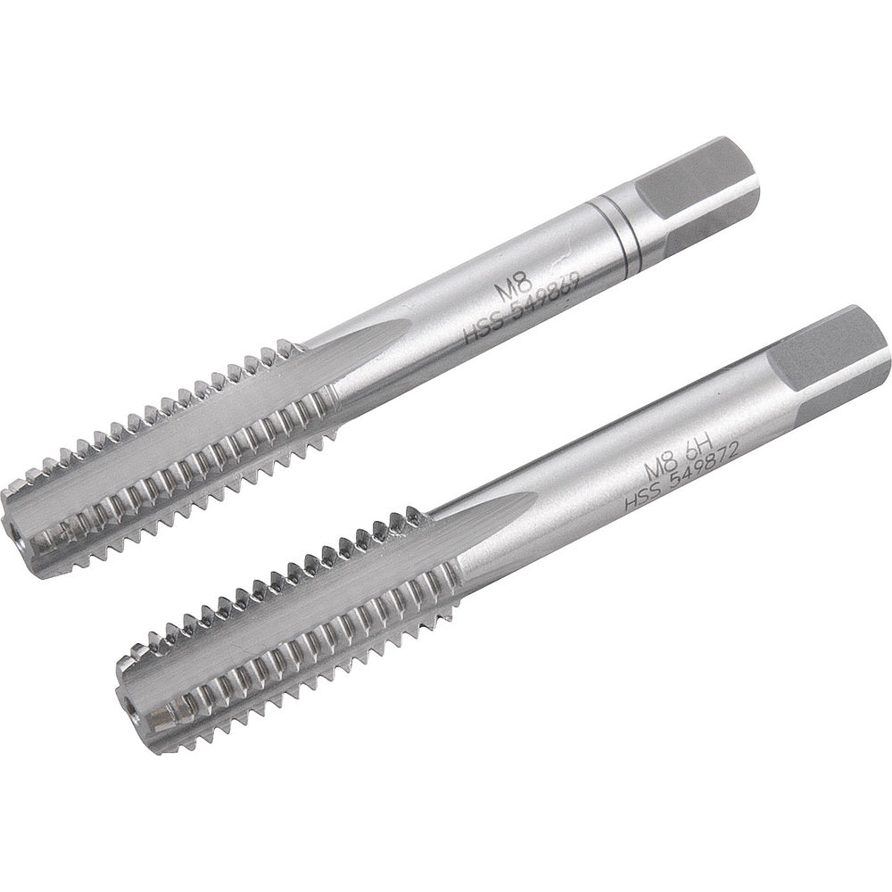 Macho Manual de Aço Rápido 8 mm x 1,25 mm Ma Jogo com 2 peças Vonder Plus