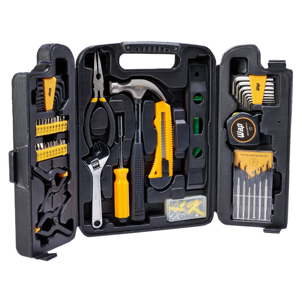 Kit de Ferramentas Completo WAP MKF132 Ideal para Todos os Reparos com 132 Itens e Maleta