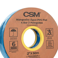 Mangueira Pvc Azul p/ Desague 4 Bar 2'' Polegadas 50m Csm