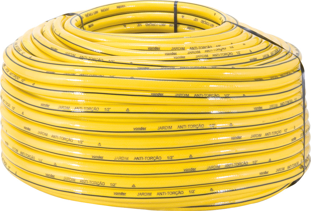 Mangueira p/ jardim 1/2" amarela antitorção c/ 200m Vonder
