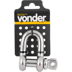 Manilha Reta Para Cabo de Aço 1/2" Aço Inox - Vonder